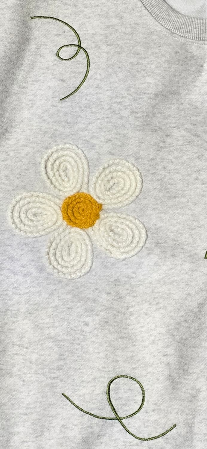 꽃무늬 맨투맨 티셔츠 XL 상품이미지3