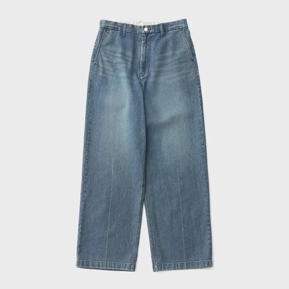 어나더오피스 하프밴딩 데님팬츠 인디고 03사이즈 (34) 상품이미지2