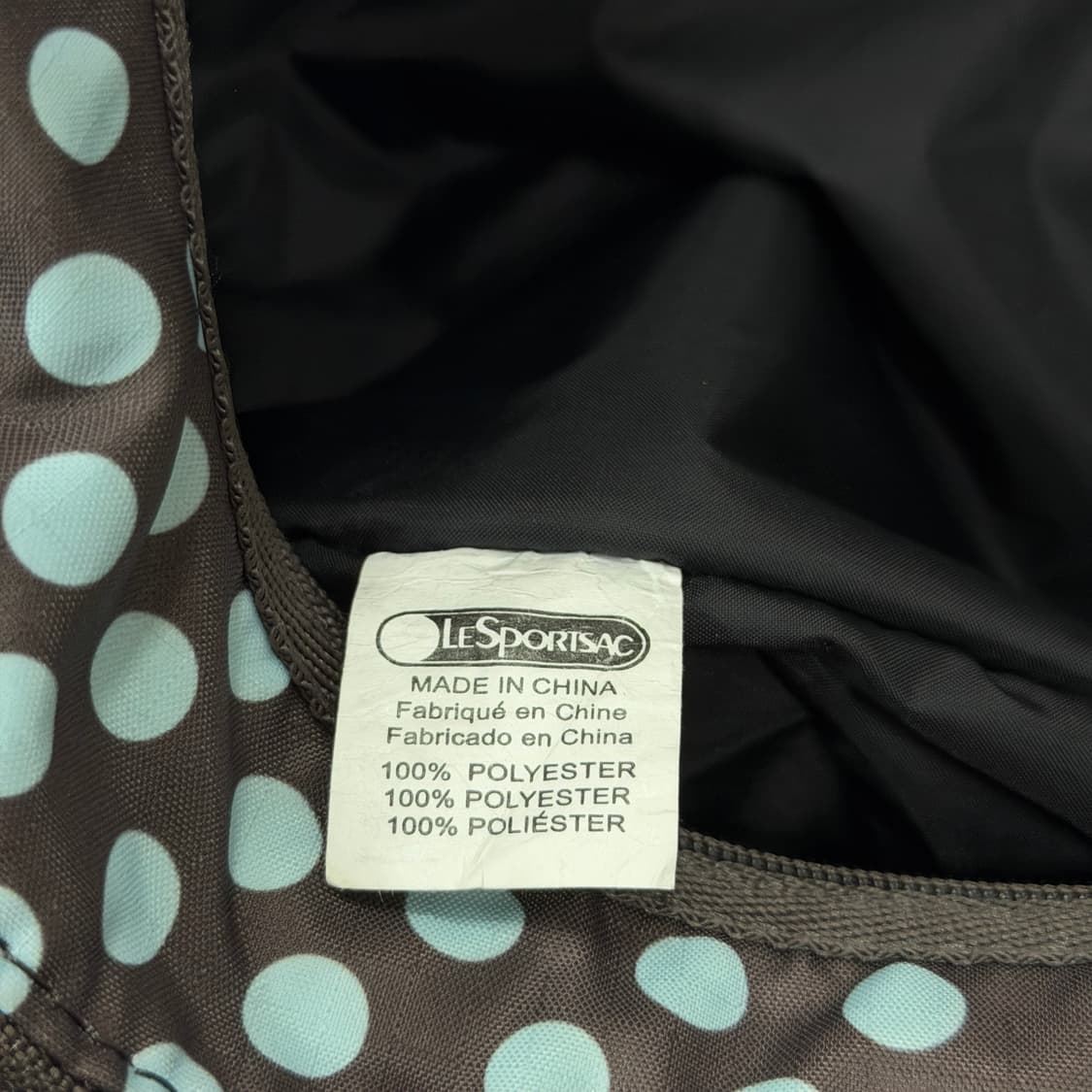 레스포삭 모리걸 도트 땡땡이 민트초코 브라운 크로스백 가방 상품이미지5