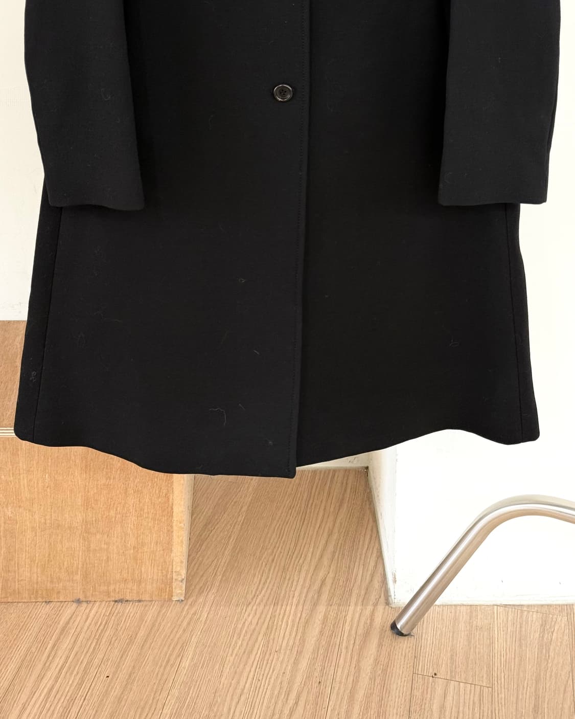 버버리 블랙 셔츠 칼라 스트레이트 라인 코트 상품이미지5