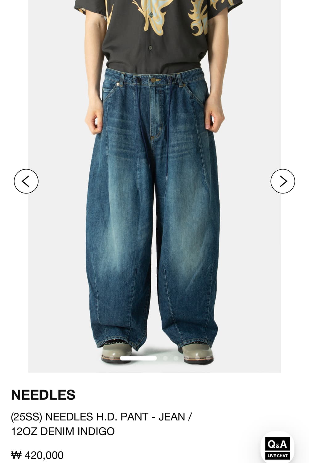 NEEDLES H.D. PANT - JEAN / 12oz 인디고블루 상품이미지1