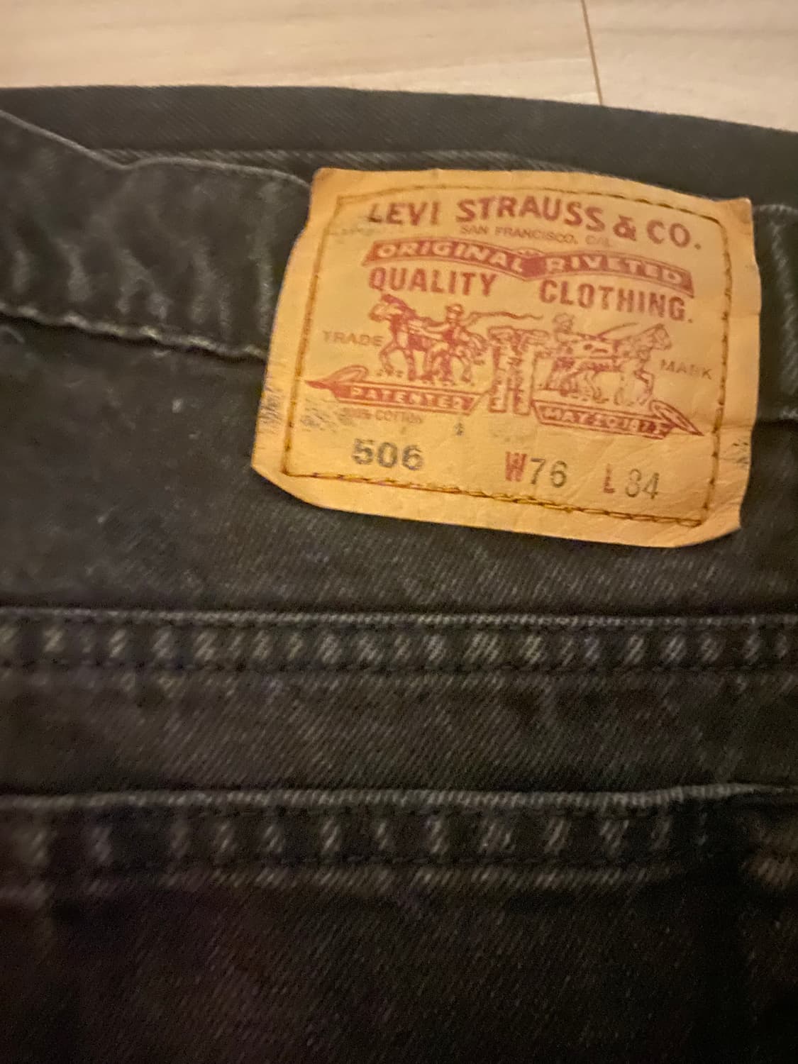 리바이스 506 흑청 데님 상품이미지2