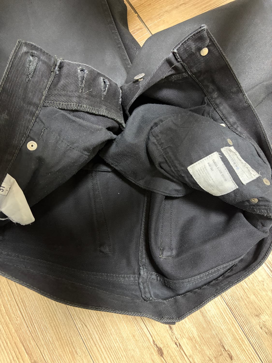 31) 1999 helmut lang 왁스 코팅진 부츠컷 상품이미지3