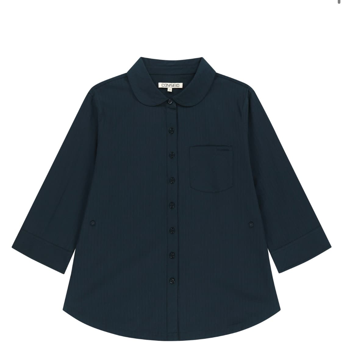 코이세이오 라운드 카프리 셔츠 네이비 2사이즈 상품이미지1