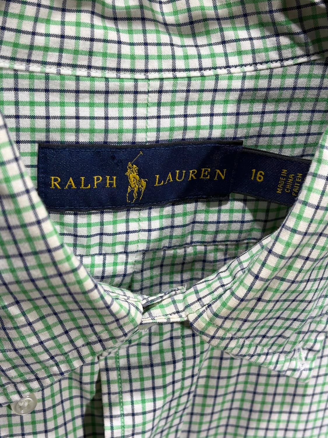 L 폴로랄프로렌 블루포니 그린 체크셔츠 상품이미지5