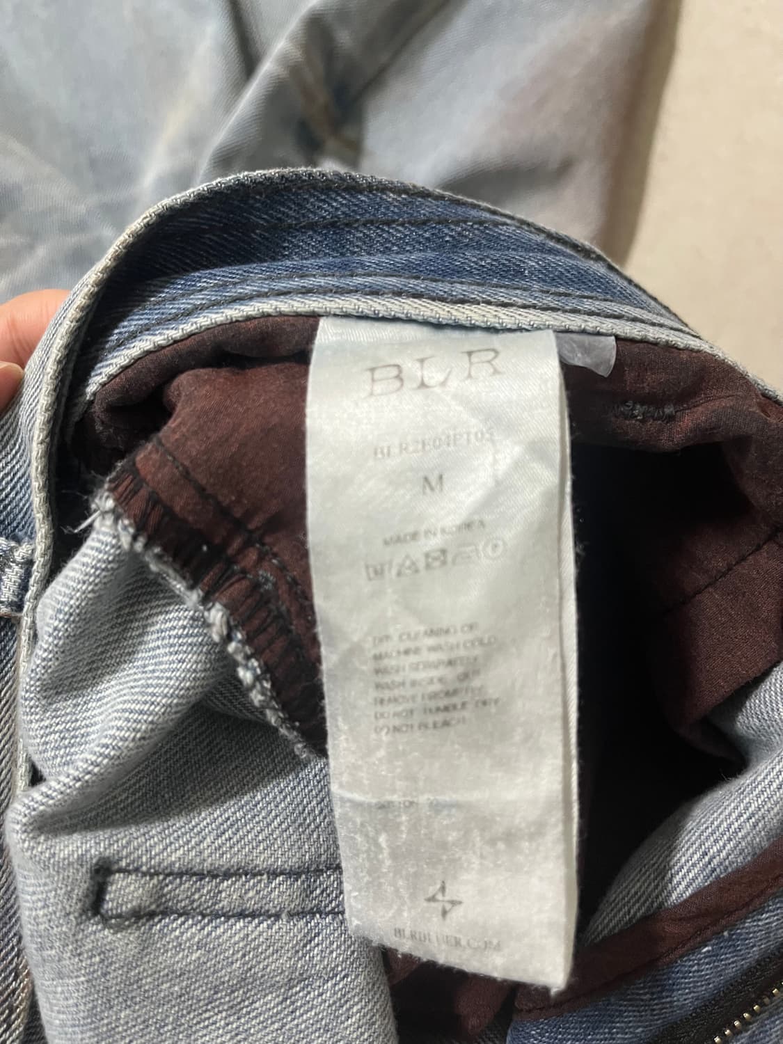 [M] BLR PUNCHED DIRTY WIDE DENIM PANTS 상품이미지5