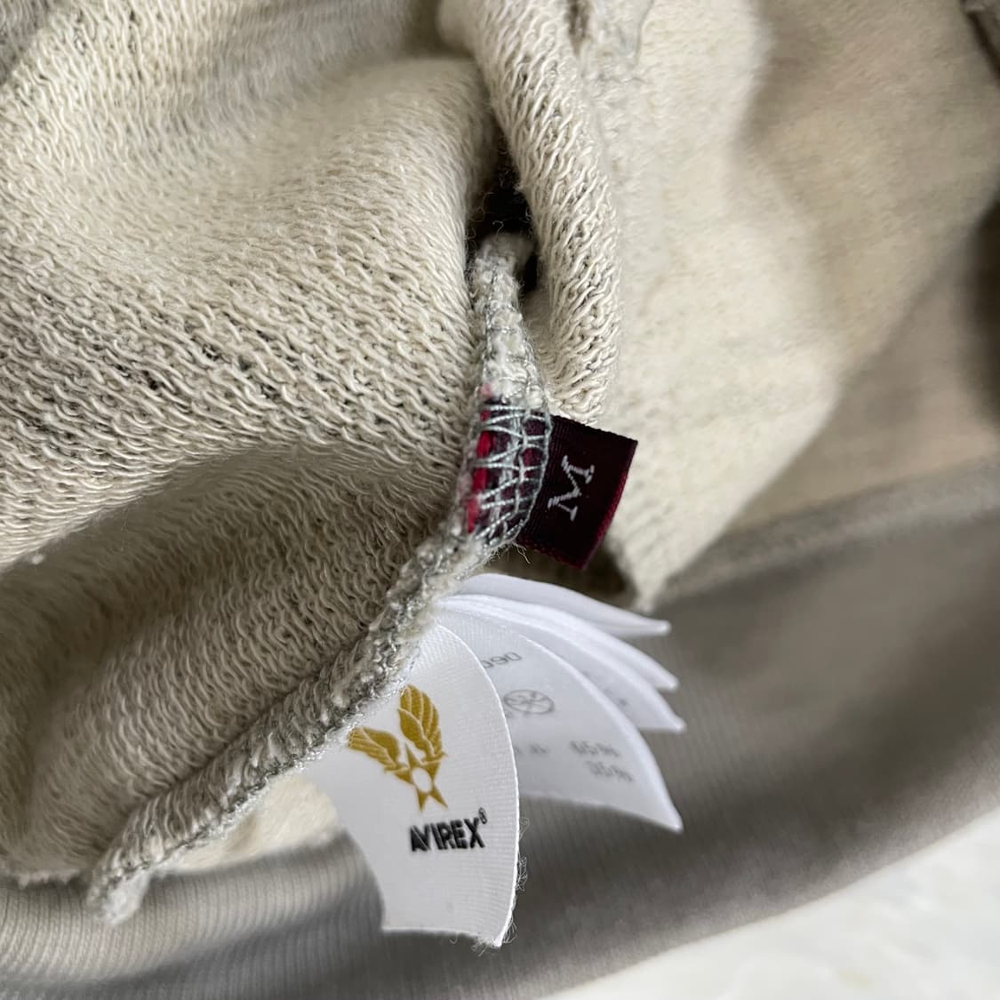 아비렉스 패치 자수 후드집업 그레이 상품이미지6