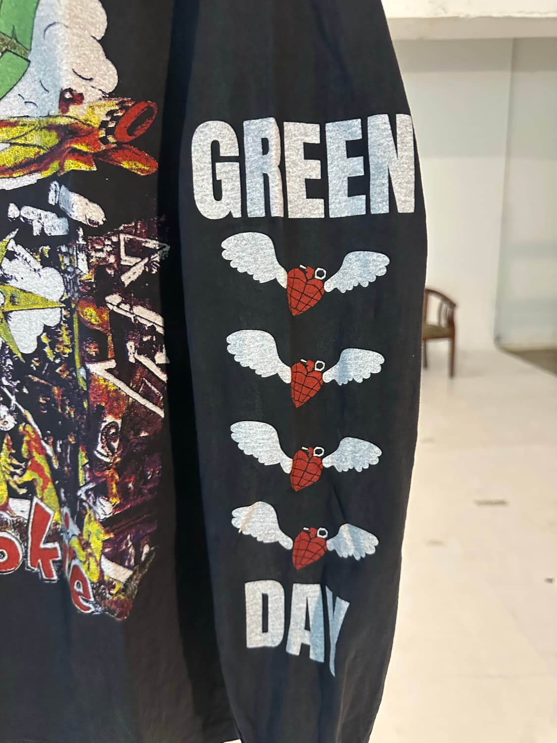 빈티지 밴드티 락티 그린데이 브로쿰 상품이미지2