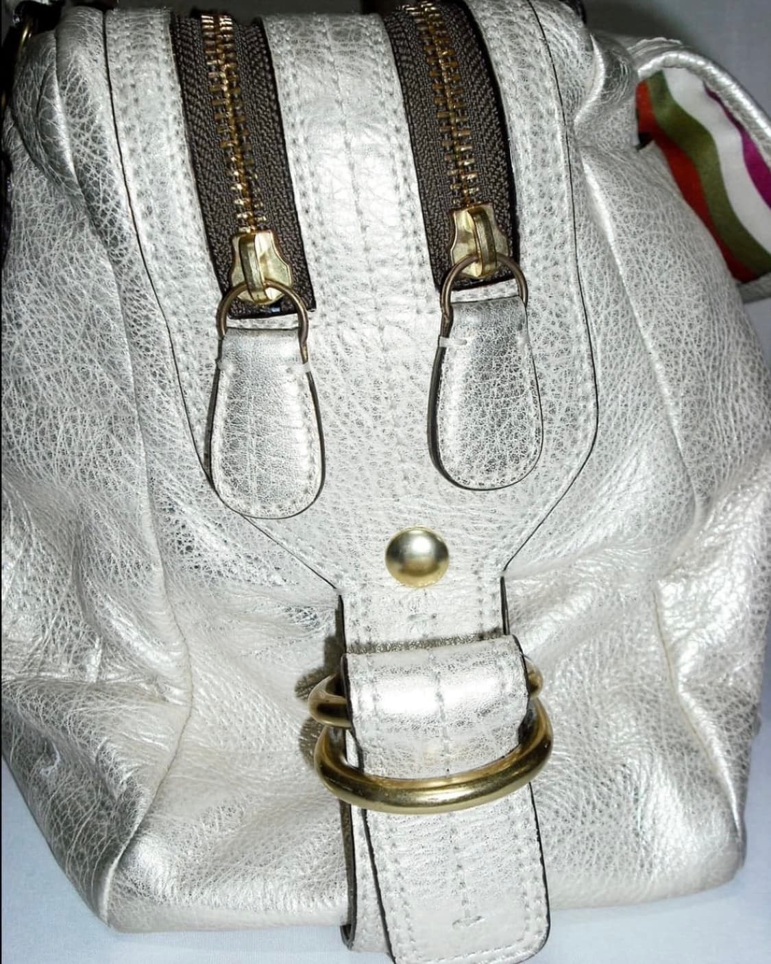 20s coach 코치 갸루 리미티드 숄더백 실버골드 턴락 토트백 상품이미지7