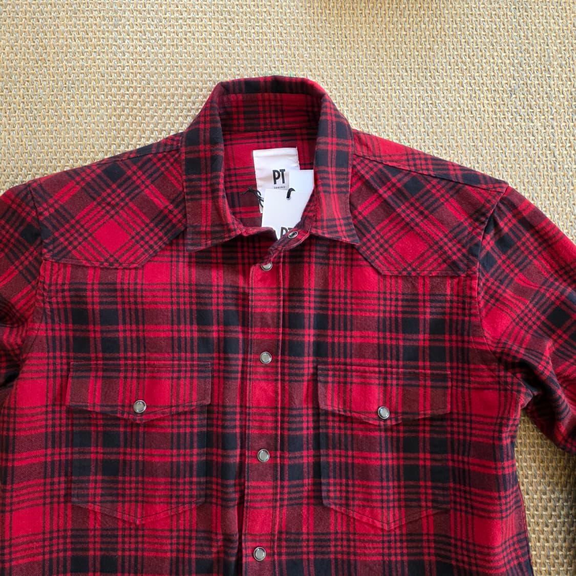 PT Torino 최상급 버팔로 체크 웨스턴 워크웨어 셔츠 상품이미지3