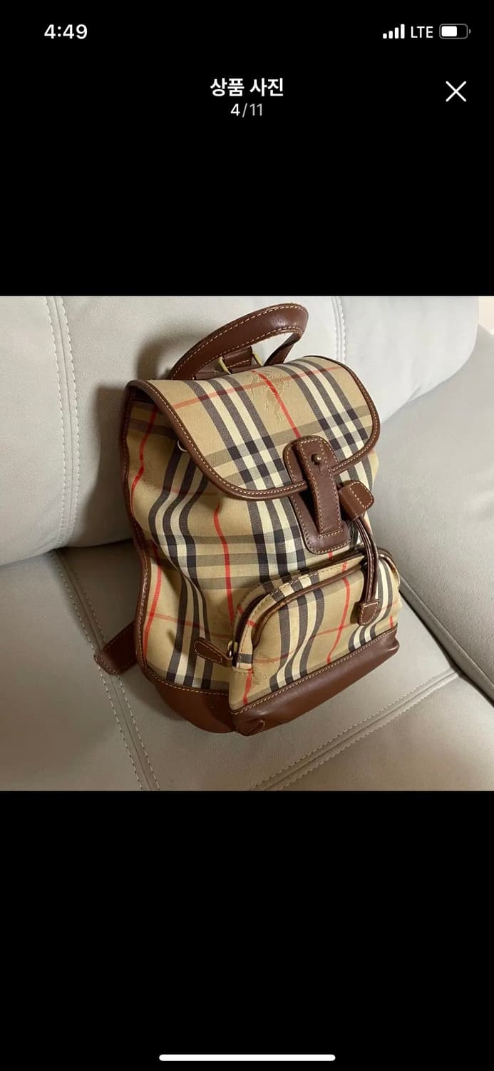 버버리 BURBERRY 정품 레더 백팩 카디널레드 프라다 명품  상품이미지3