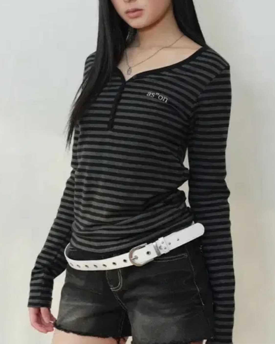 애즈온 ELLEN STRIPE TEE  상품이미지1