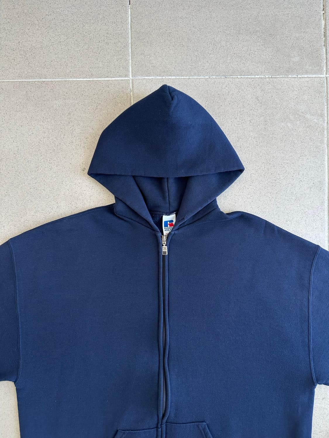 90s 빈티지 러셀 후드집업 네이비 XL 상품이미지4