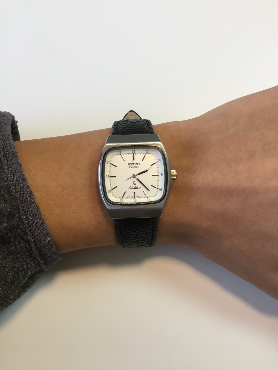 80s seiko silver wave square quartz 상품이미지7