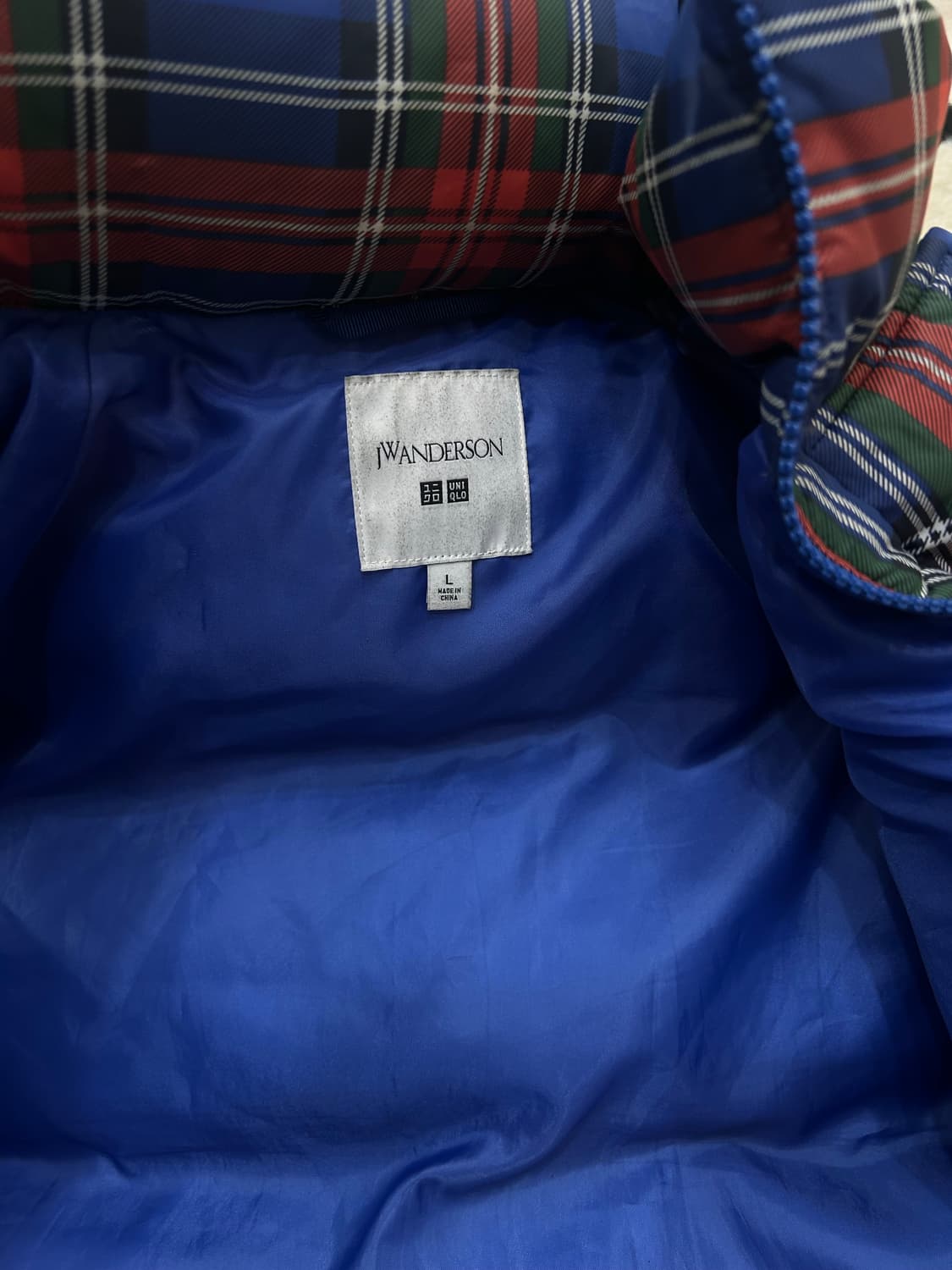 [L]유니클로xJw앤더슨 체크 경량 푸퍼패딩 상품이미지5