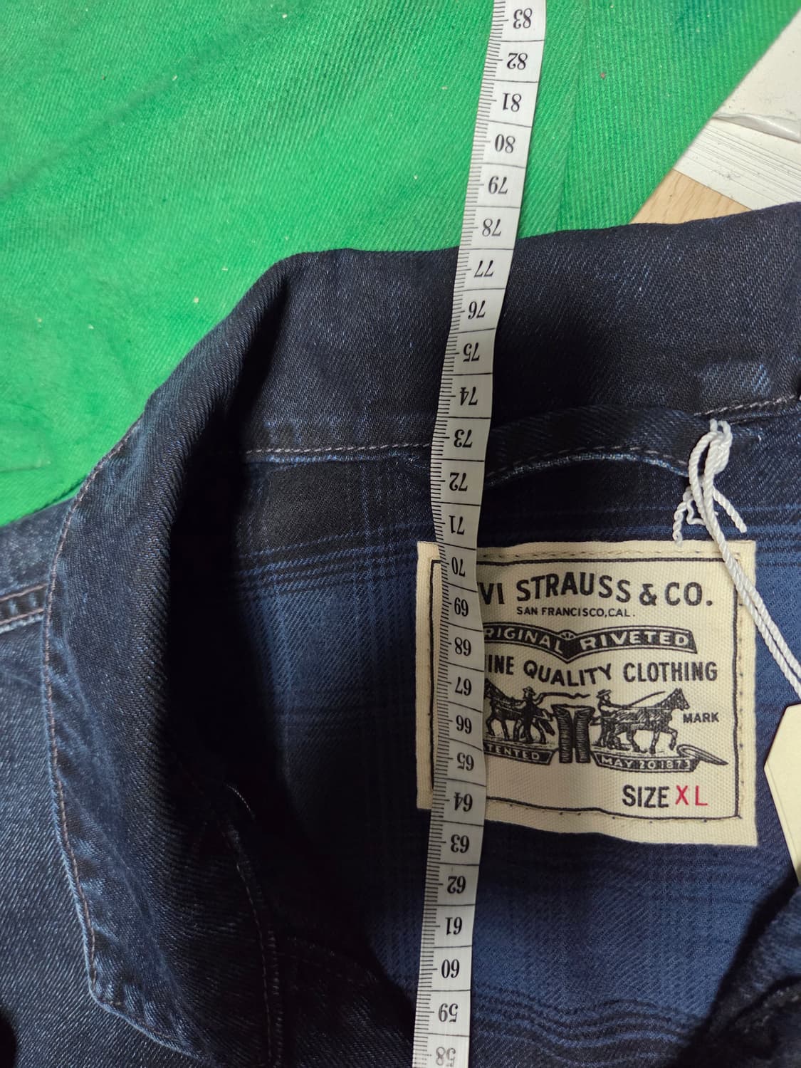 (새상품)리바이스 버팔로 체크 안감 데님자켓 청자켓 트러커  상품이미지8