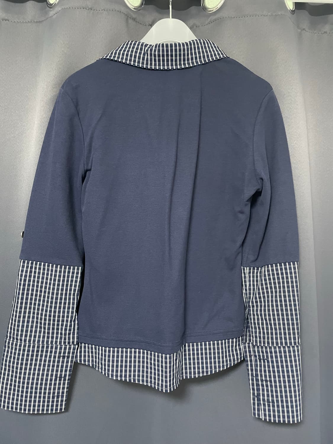 Lyuocheng Checkboard Polo Shirt <Navy> 상품이미지4
