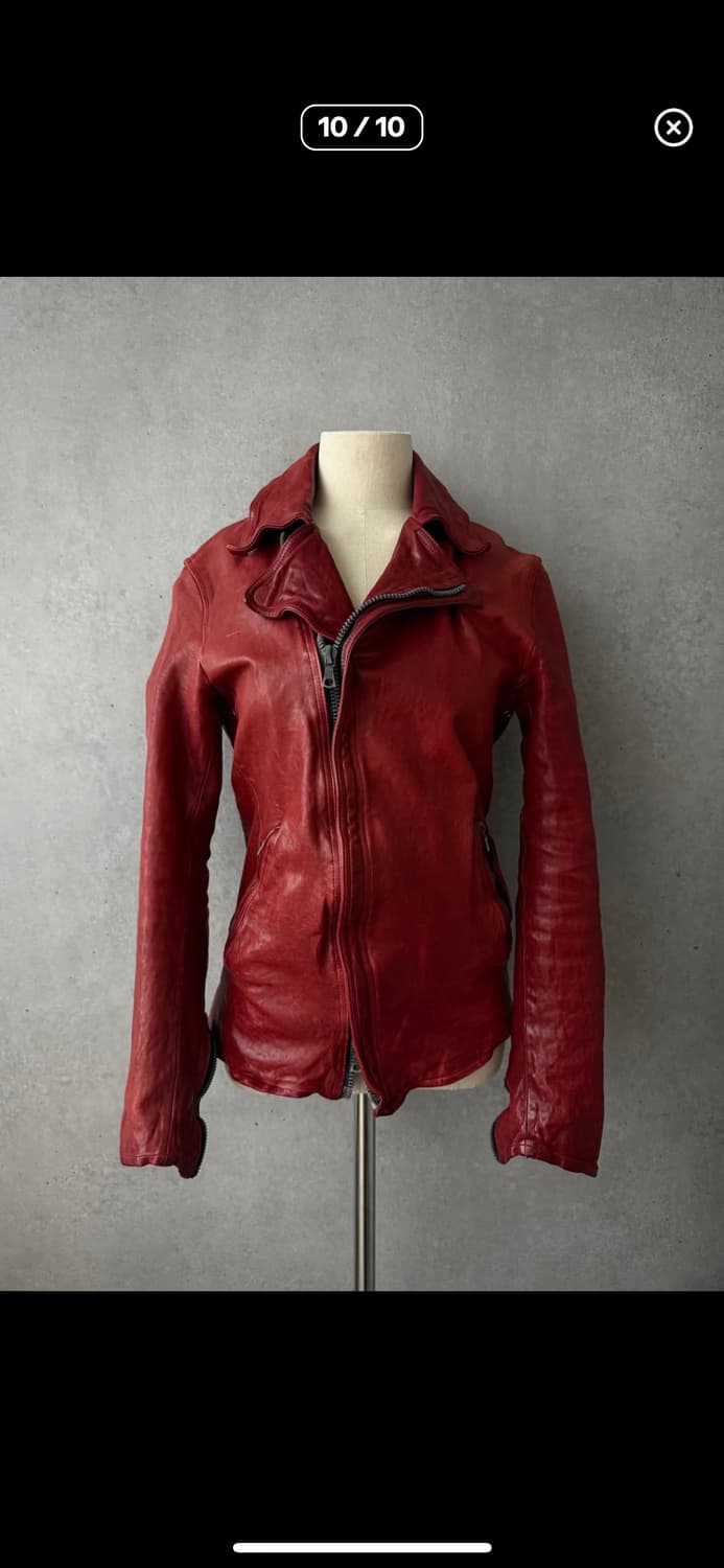 Isamu katayama horse leather jacket red 상품이미지10