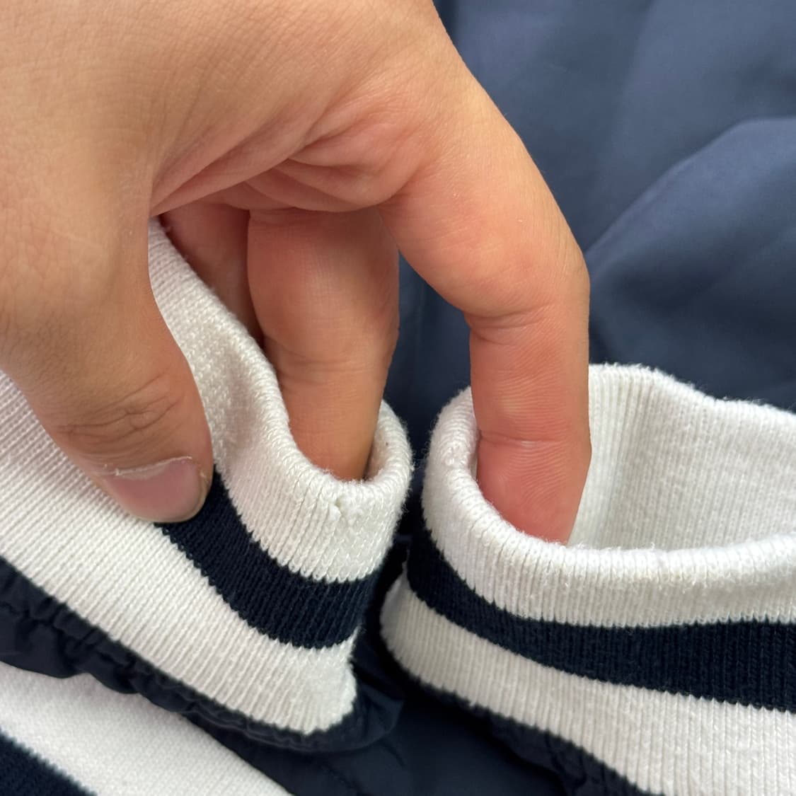 챔피온 뉴욕 백로고 봄버 블루종 M 상품이미지10