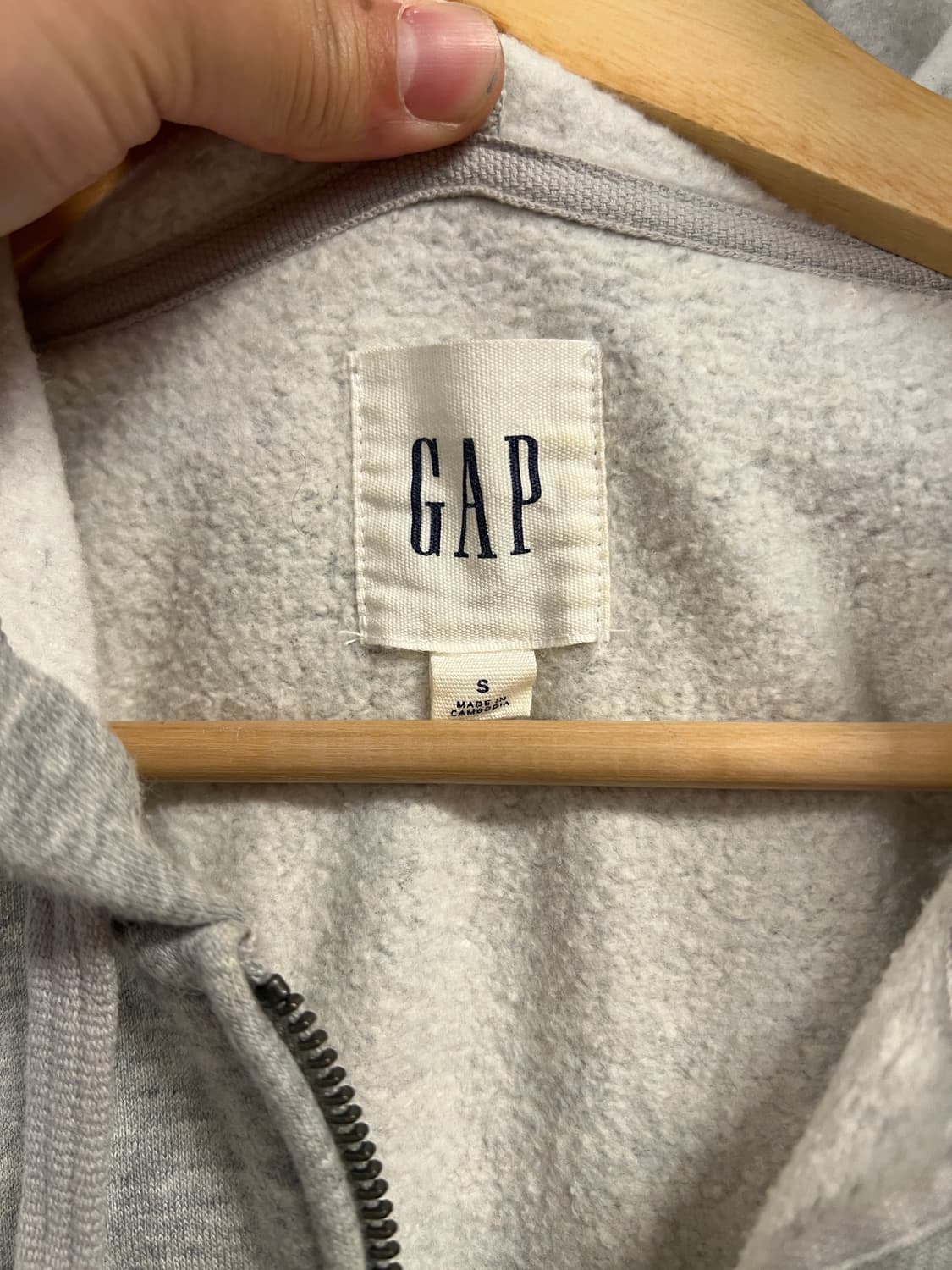 S) 갭 GAP 그레이 로고 후드집업 O247 상품이미지2