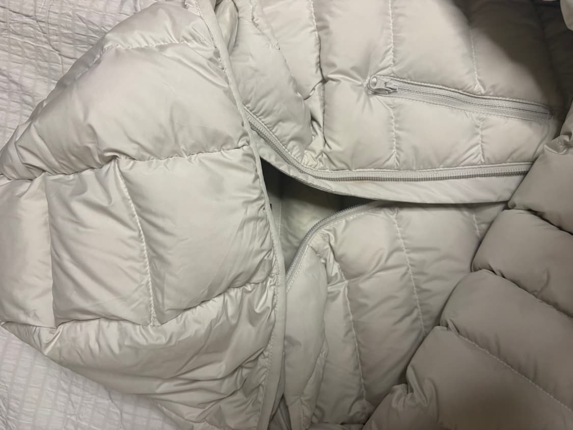 무신사 스탠다드 우먼 시티 레저 후디드 라이트 라운 자켓 스톤 화이트 상품이미지3