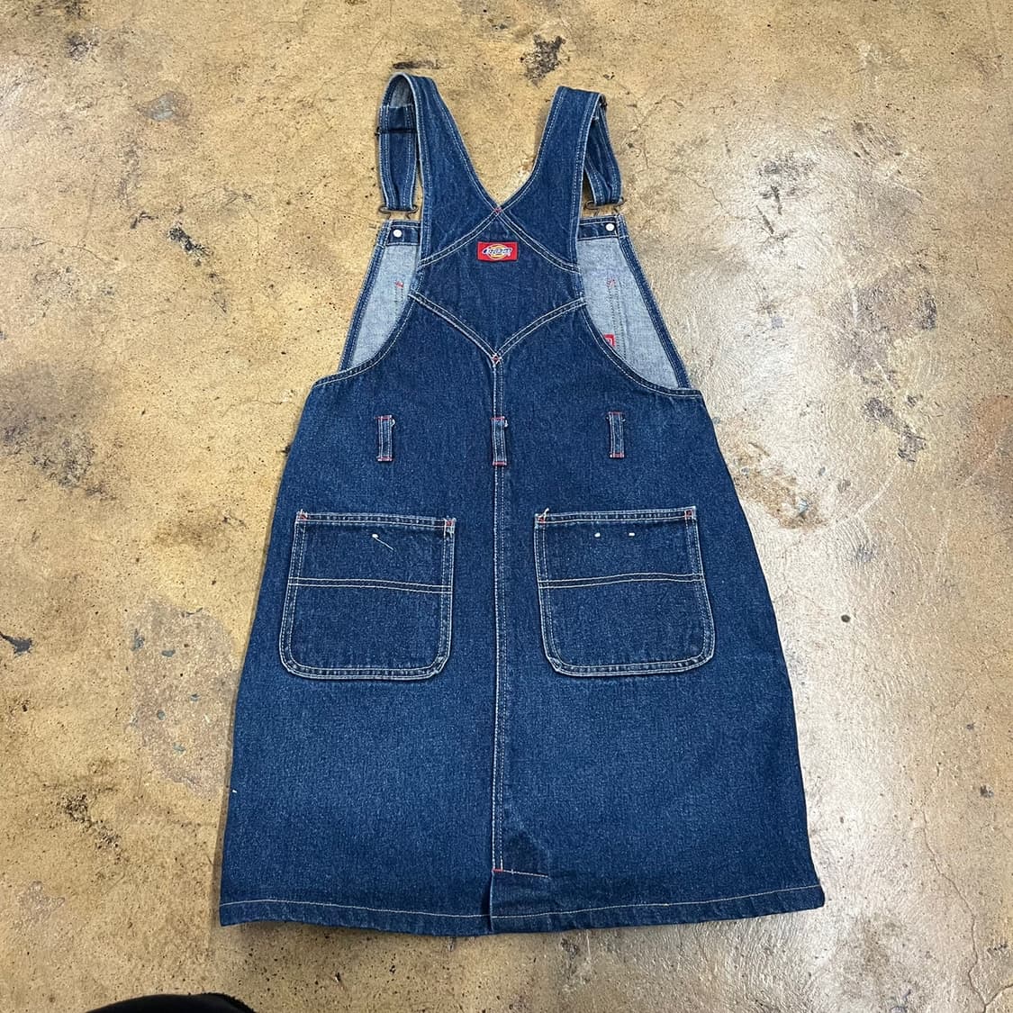 [정품/S] 디키즈 데님 멜빵 스커트 오버롤 빈티지 b14 상품이미지2
