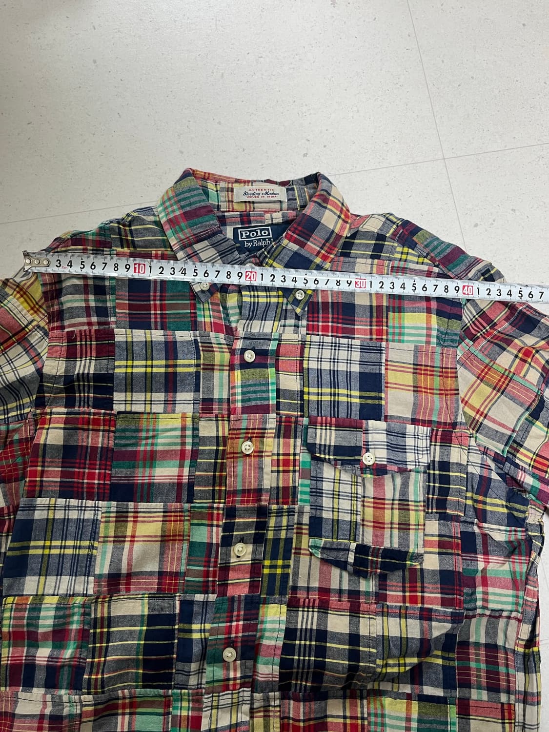 [클래식 S] 폴로 랄프로렌 마드라스 패치워크 버튼다운 셔츠 상품이미지4