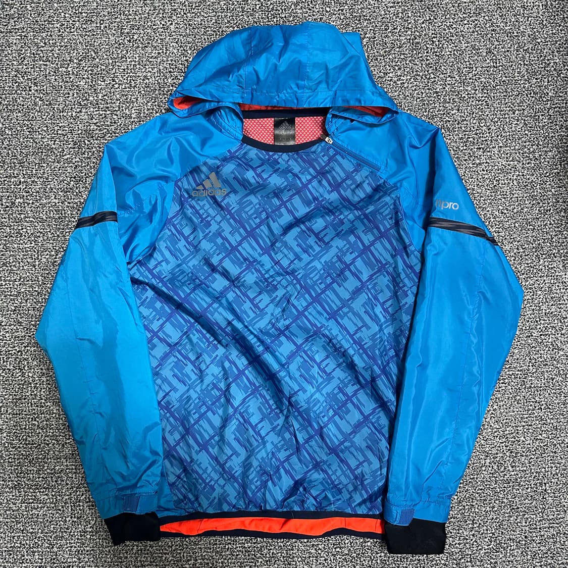 (S) 아디다스 Allpro 블루 바람막이 후드 상품이미지1