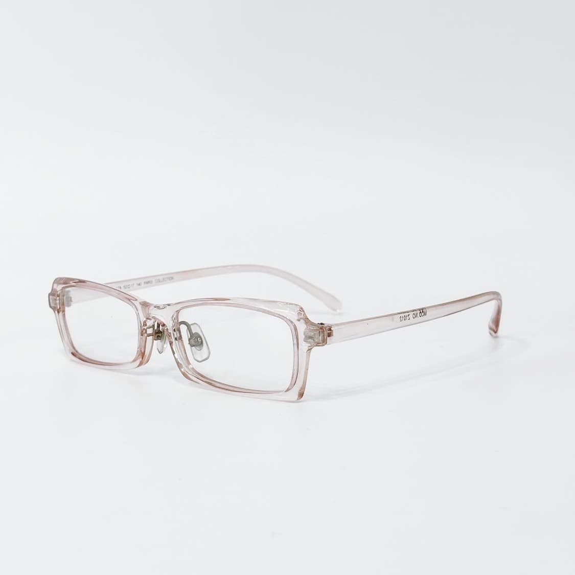 핑크 스퀘어 뿔테 데드스탁 빈티지안경 상품이미지2