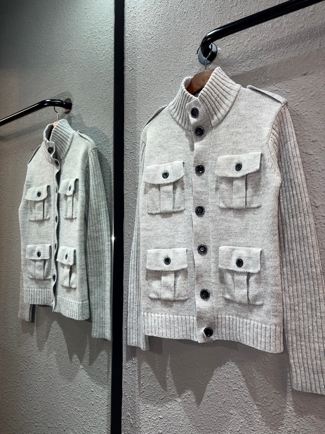 빈티지 포켓 니트가디건 상품이미지3