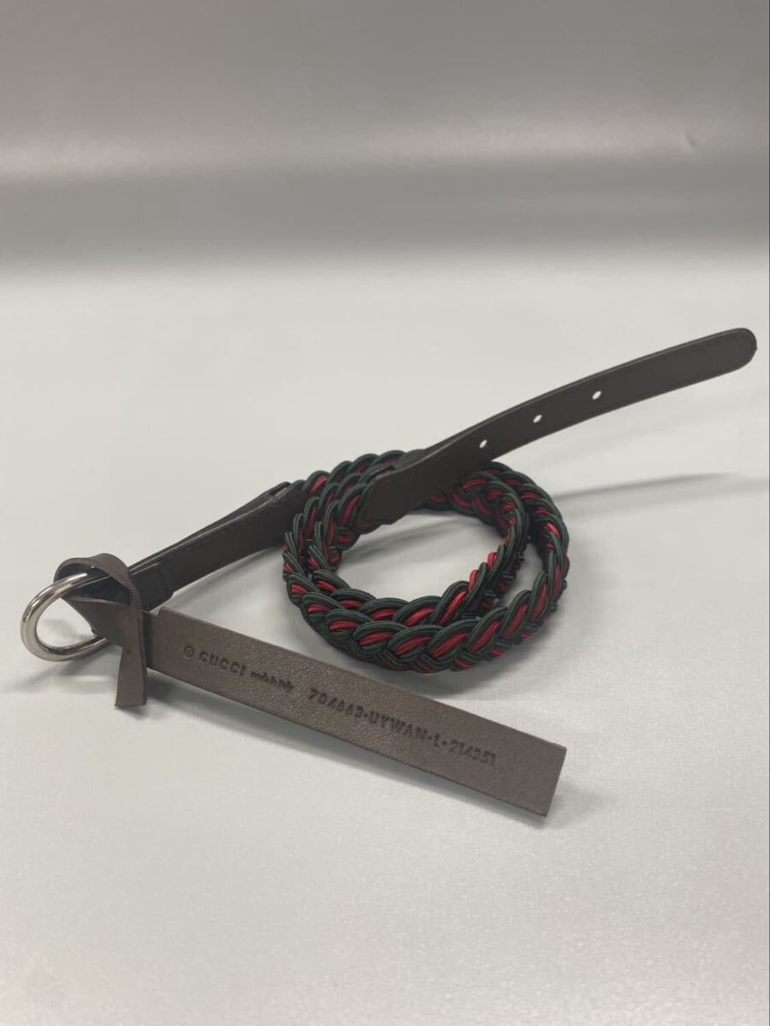 gucci  웹 스트라이프 벨트 상품이미지1