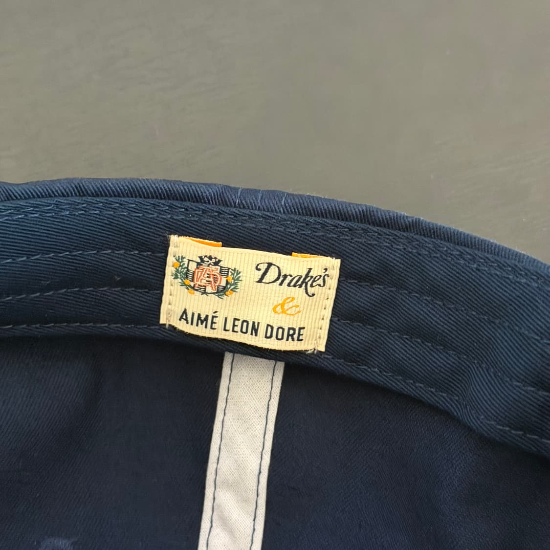 Drake’s x Aime Leon Dore 네이비 치노 모노그램 볼캡  상품이미지5