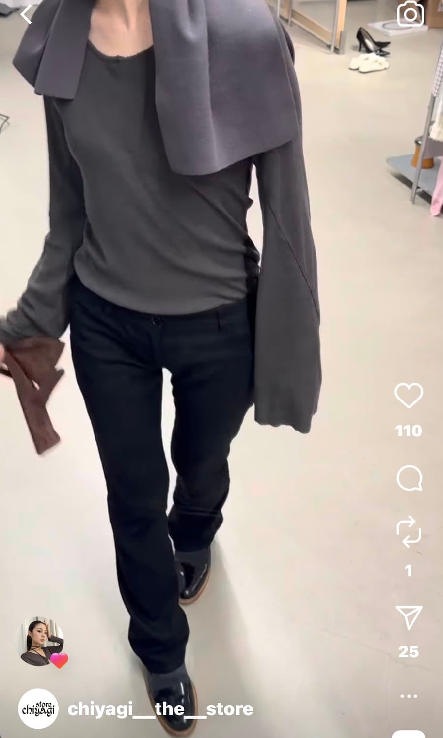 Chiyagi 키야기 해링본 팬츠 S 상품이미지7