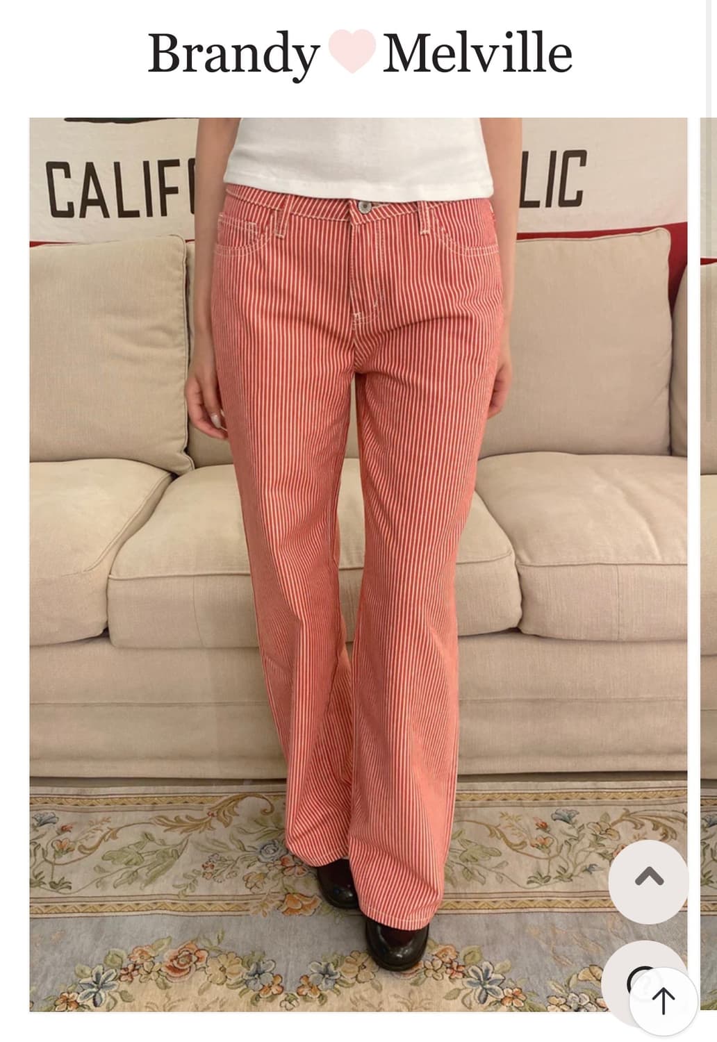 Brandy Melville 스트라이프 팬츠 상품이미지3
