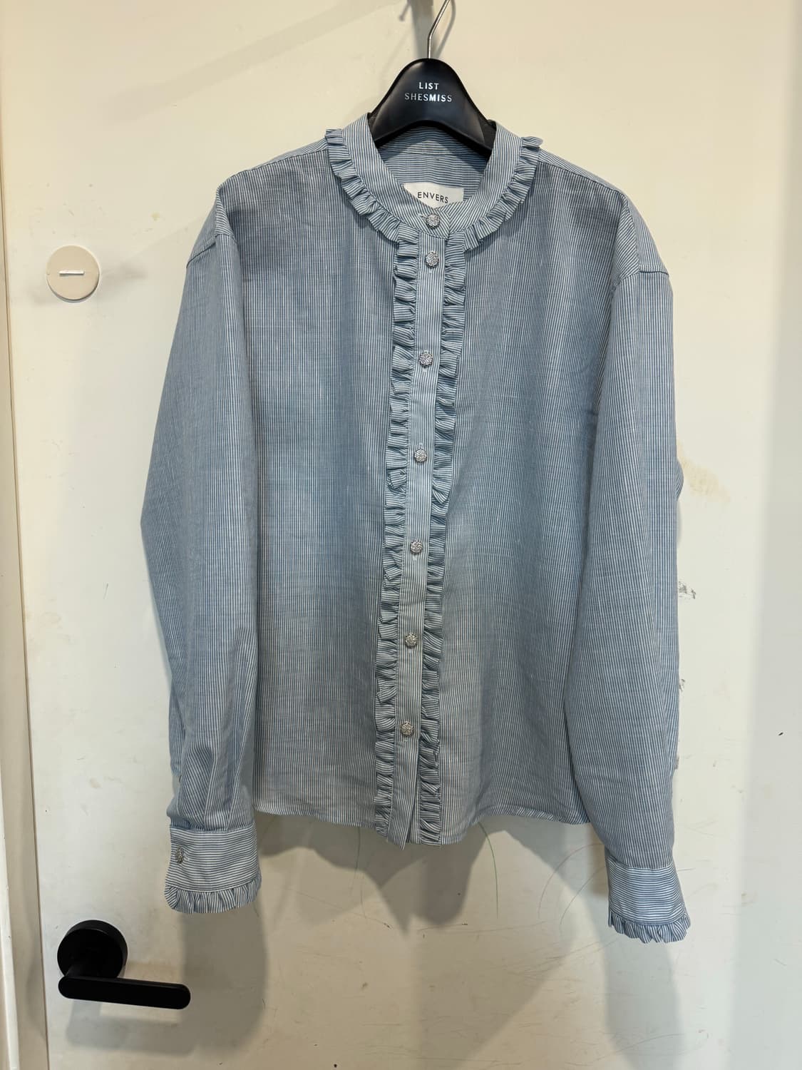 Envers 엔베르 프릴 린넨 블라우스 상품이미지4