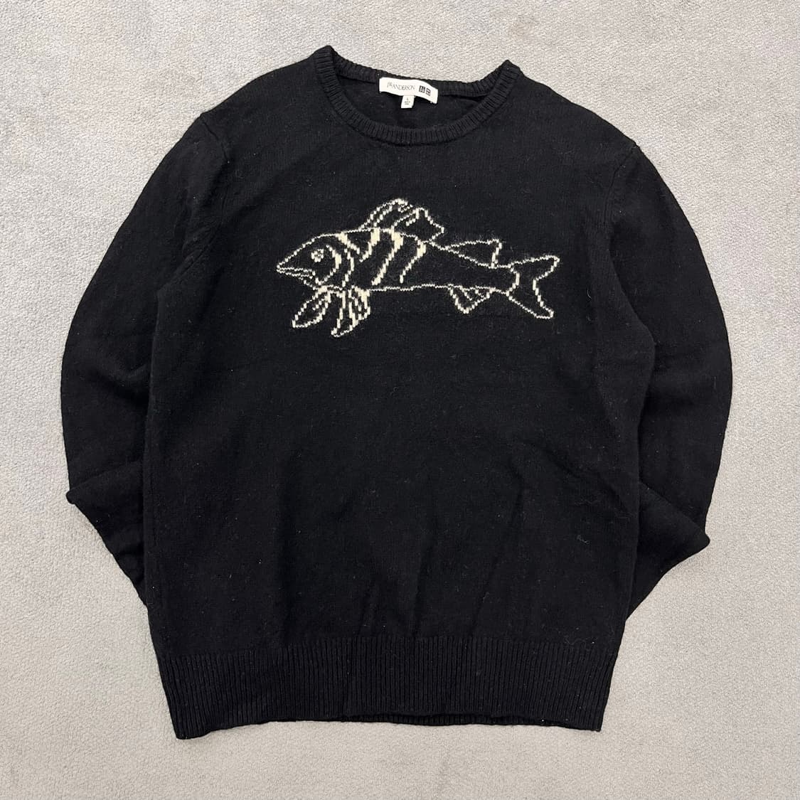 L 유니클로 jw anderson 울100% 물고기 니트 상품이미지1