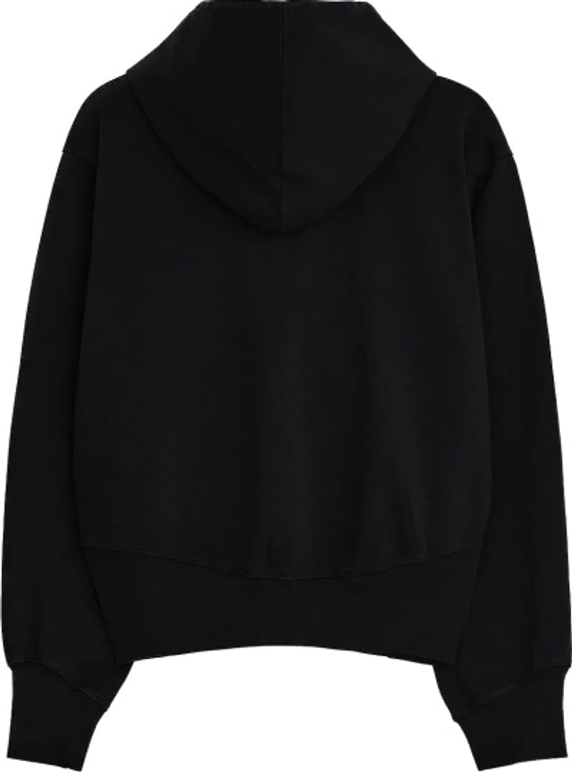 EE CURVED HOODED SWEAT ZIP JACKET BLACK 상품이미지2
