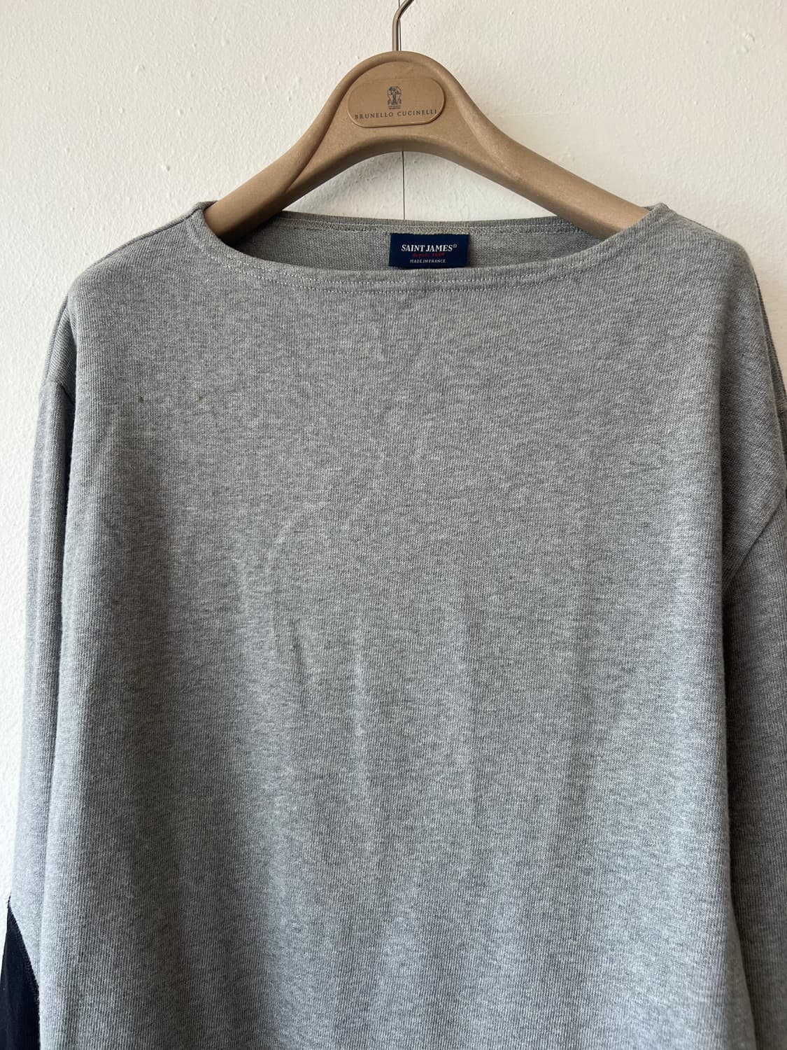 SAINT JAMES 세인트제임스 남성 그레이 보더티셔츠 코튼티셔츠 상품이미지1