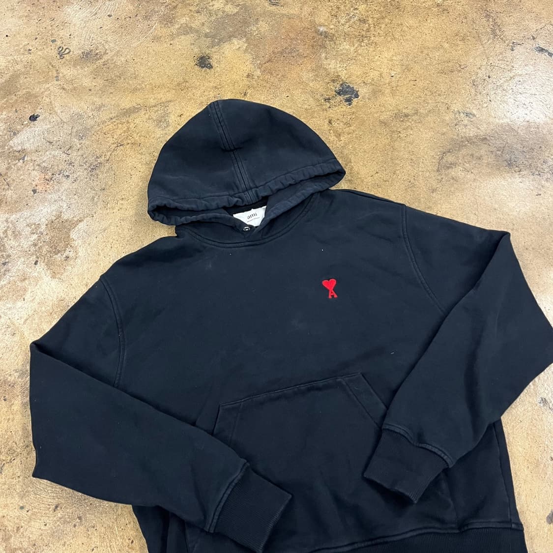 [정품/S] 아미 스몰 하트 블랙 후드티 b19 상품이미지1