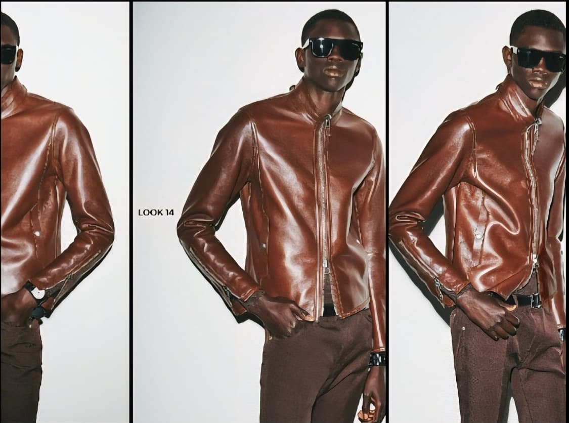 톰포드 스무스램레더 신상 바이커 가죽자켓 상품이미지2