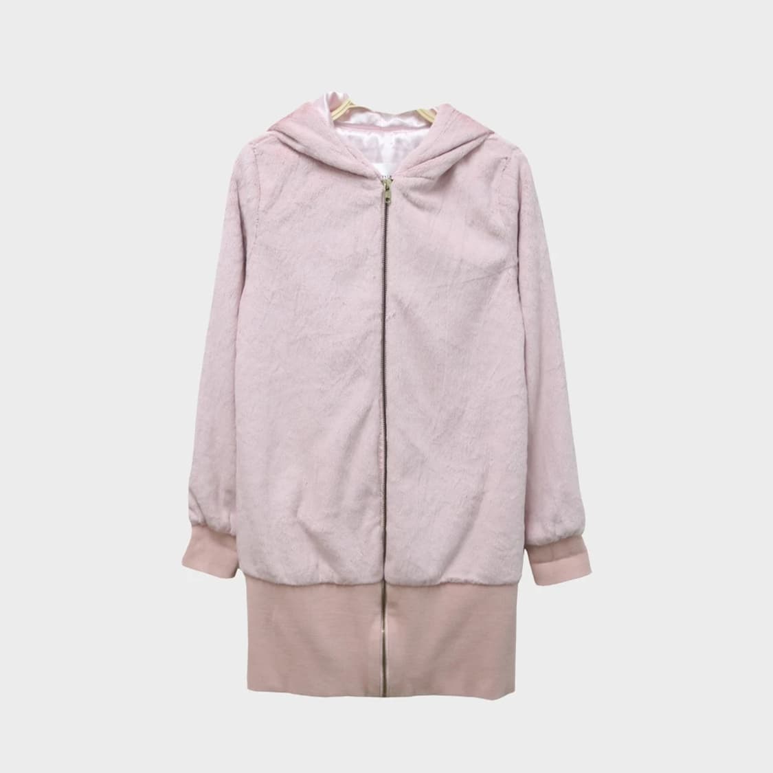 LATINA BY ANAP 핑크 딸기우유 퍼 롱 후드집업 64315 상품이미지1