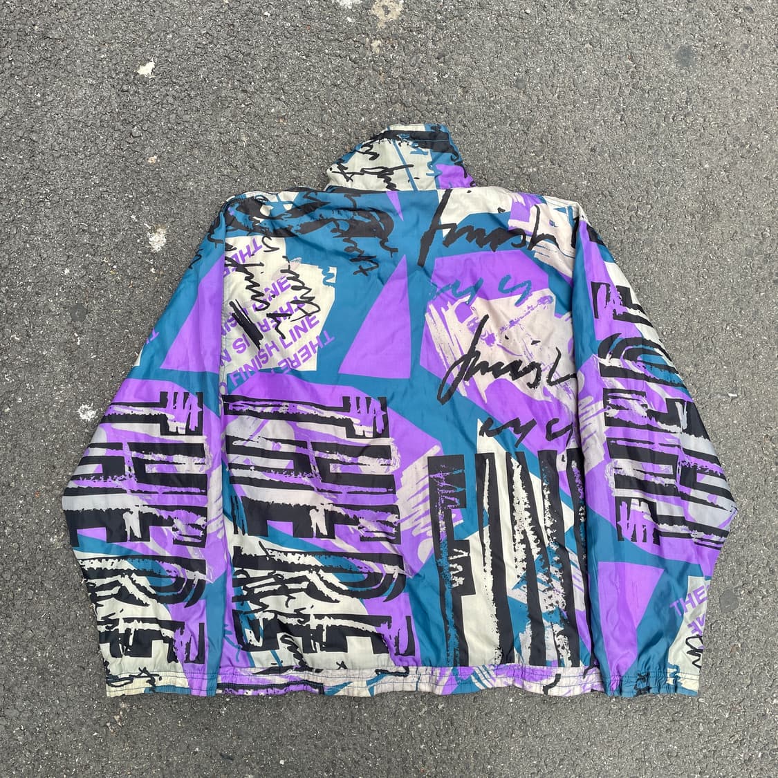 90s 나이키 그래피티 패턴 올드스쿨 트랙자켓 바람막이 XXL 상품이미지4