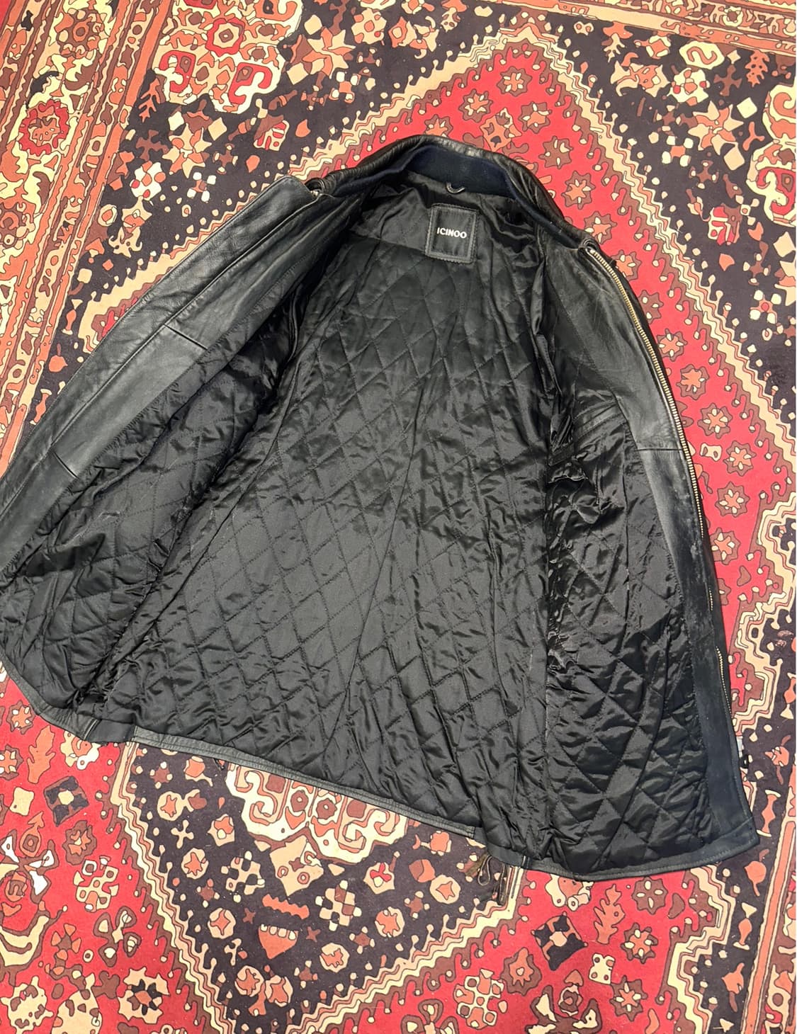 ( L ) 가죽코트 가죽카코트 레더자켓 워크웨어 가죽하프자켓 상품이미지3