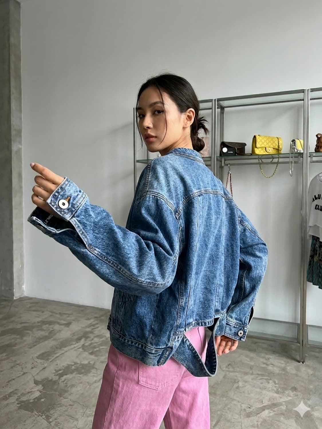 르미유 백포인트 데님 벌룬자켓 상품이미지1