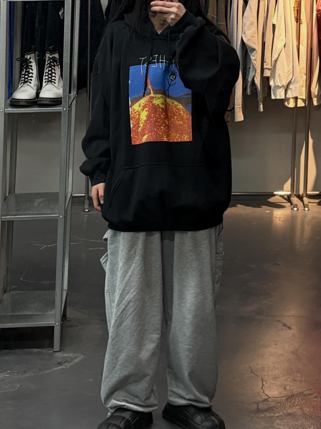 트래비스스캇 머천다이즈 블랙 후드티 A3673 상품이미지1