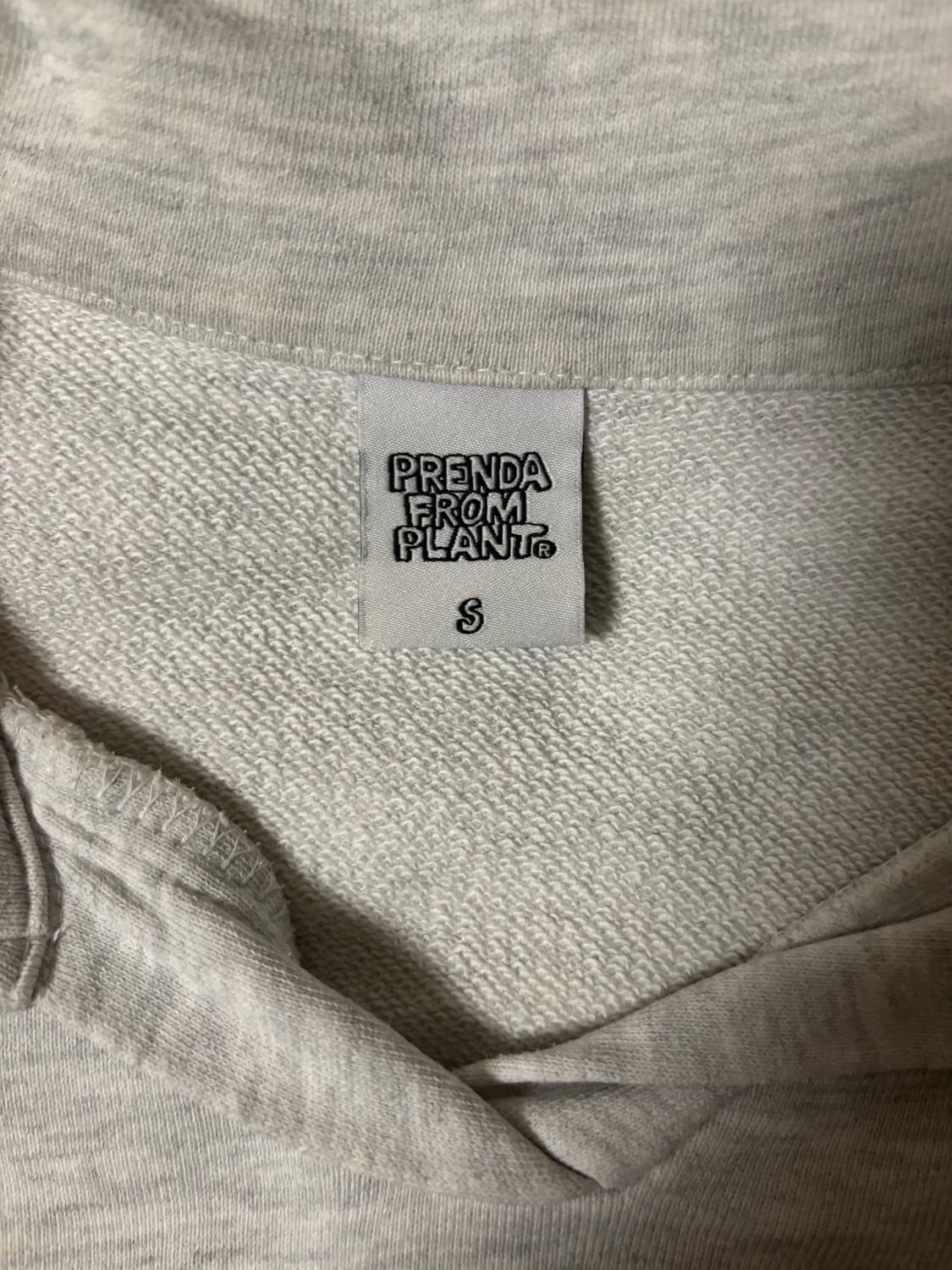 프렌다 크롭 맨투맨 그레이 FREE 상품이미지2