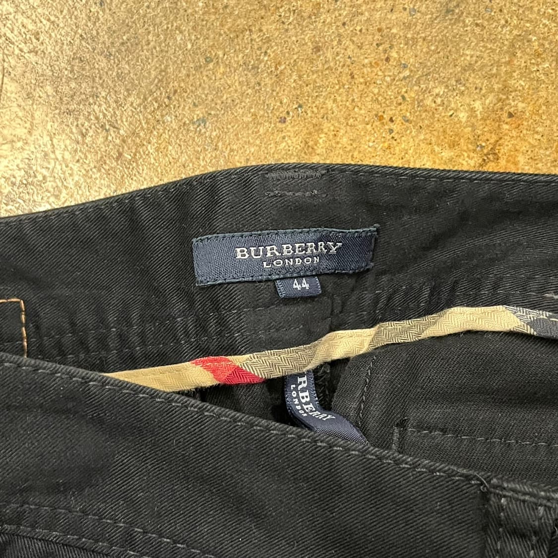 [정품/44] 버버리 블랙 데님 스티치 포인트 b16 상품이미지5