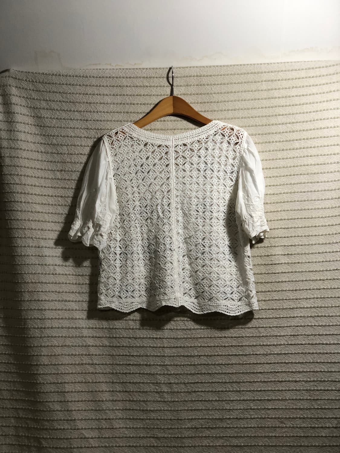 빈티지 자수 플라워 패턴 퍼프 소매 모리걸 가디건 상품이미지2