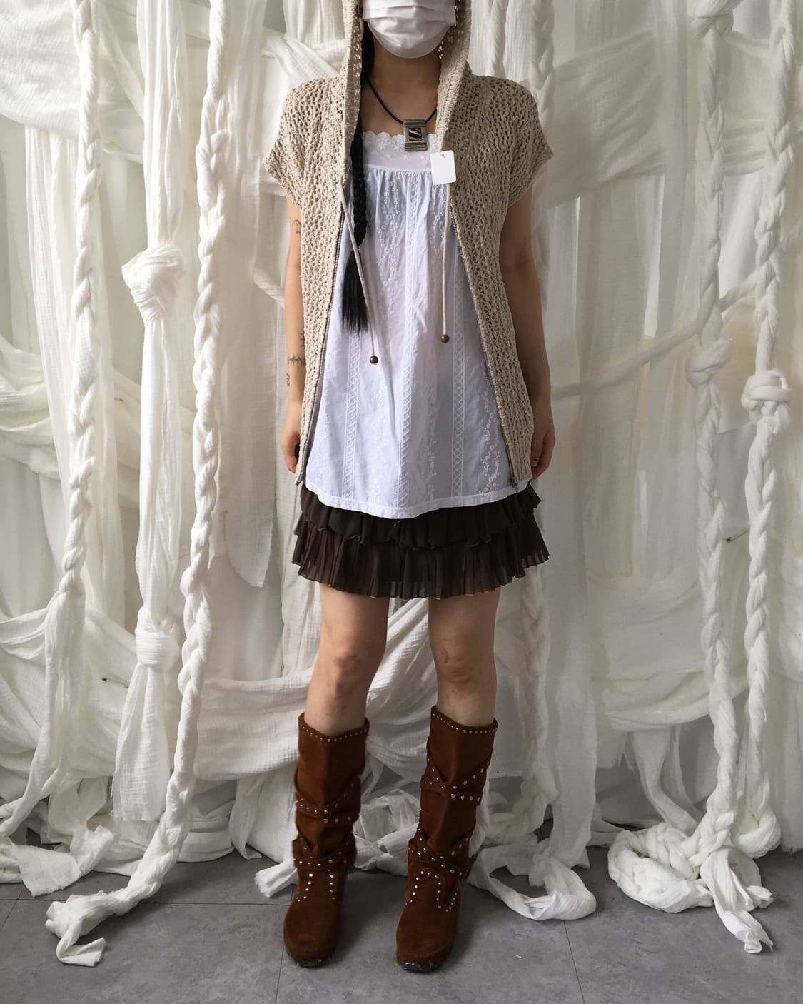Pattern point sleeveless 상품이미지7