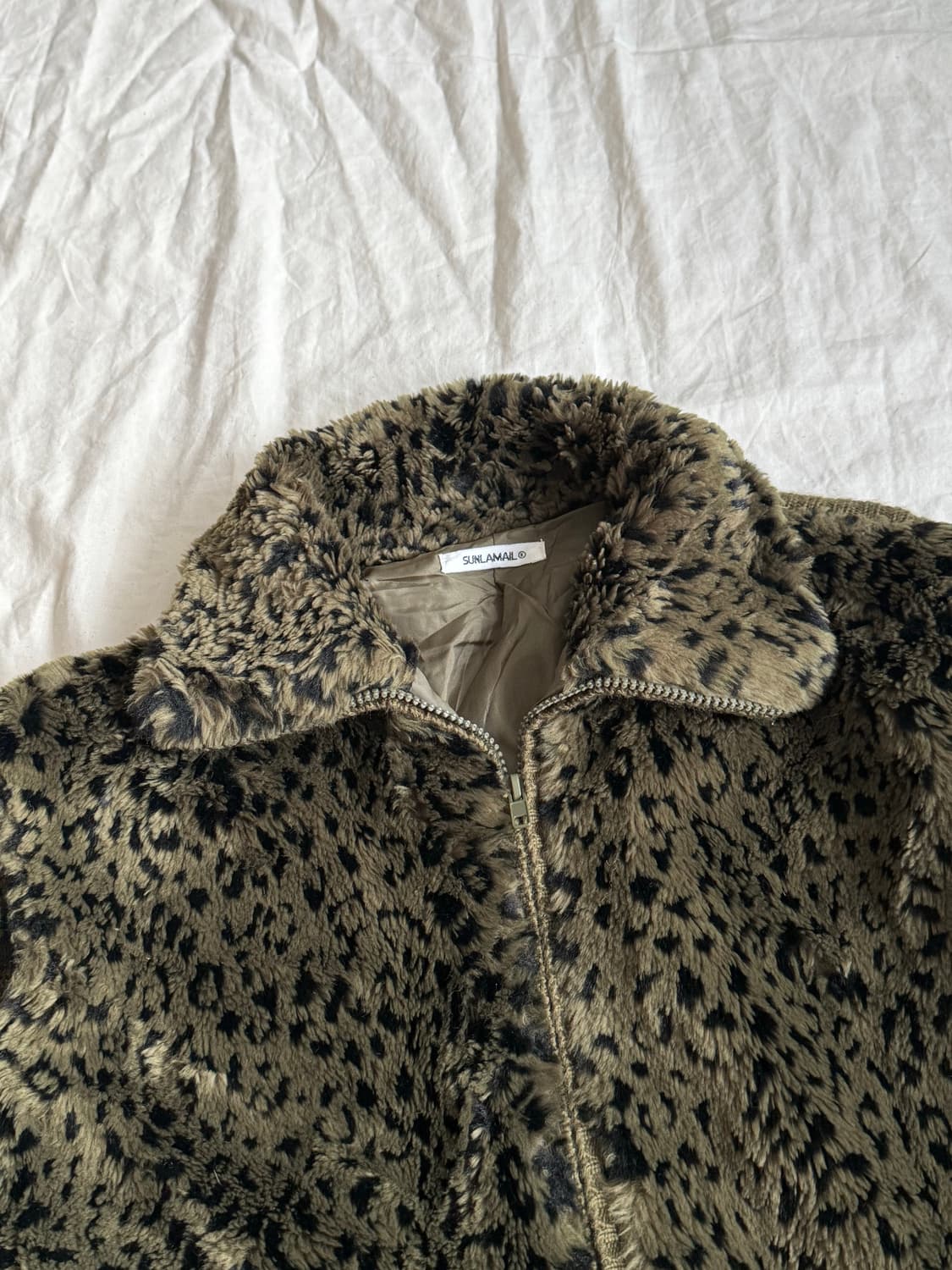 딥그린 골지 와투케 갸루 호피 퍼 집업 상품이미지5